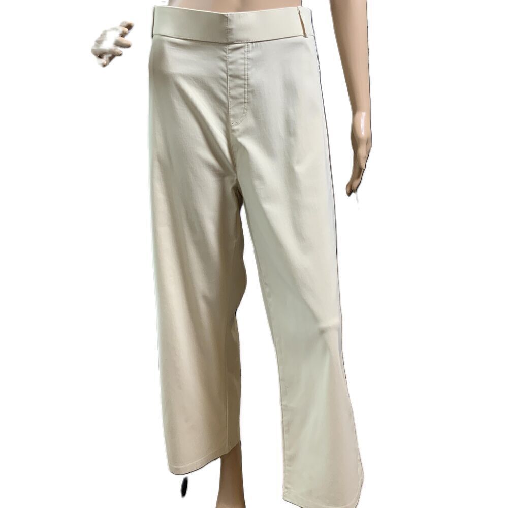 Hollywood Movie Costumes Beige Wide Leg High Waisted Culottes Pants XL Retro